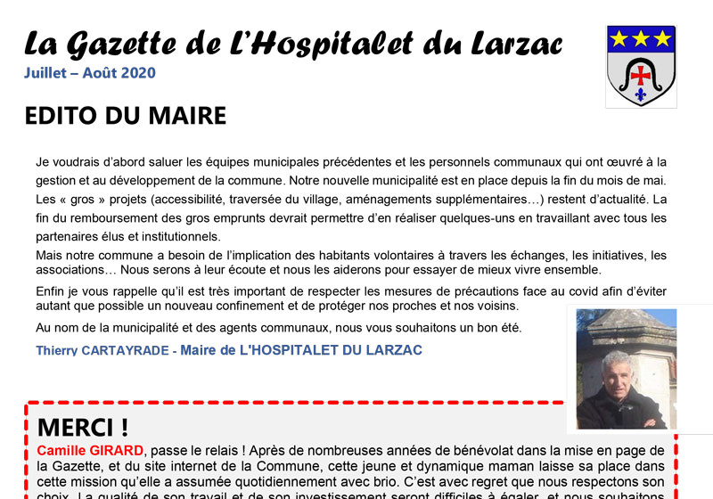 La gazette, juil.-aout 2020